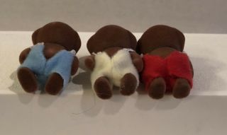 VINTAGE Sylvanian Families TRIPLETS CHOCOLATE LAB LABRADOR Dogs Calico Critters 3