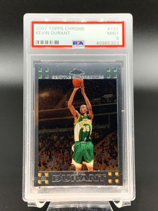 Kevin Durant Rc 2007 - 08 Topps Chrome 131 Psa 9 Spectacular Invest Now