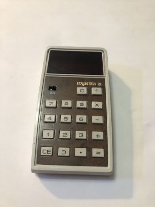 Vintage Exactra 21 Ex21 Calculator Ti Texas Instruments Clicky Keypad