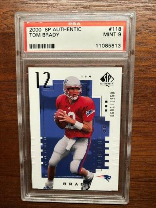 Tom Brady 2000 Sp Authentic 681/1250 Psa 9