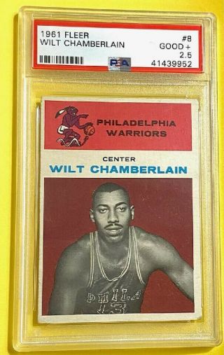 1961 Fleer Basketball 8 Wilt Chamberlain Rookie Hof Psa 2.  5 Iconic Card Legend