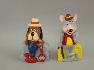 Vintage 1980 Chuck E Cheese Mouse & Jasper T Jowles Coin Bank Set Pizza Both Ex