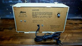 Vtg.  Zenith Solid State AM/FM Alarm Clock Radio Model A - 464 - L Parts 3