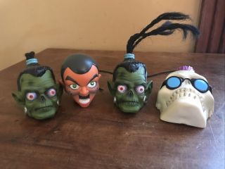 Vintage Goosebumps Scary Squirts Shrunken Head Slappy By Toymax & Curly Head