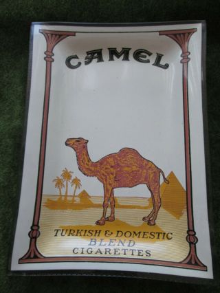 Vintage Rare Camel Turkish And Domestic Blend Cigarettes Glass Tray