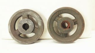 Vtg Browning cast iron v belt groove pulley 4 1/4 