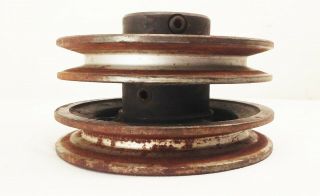 Vtg Browning cast iron v belt groove pulley 4 1/4 