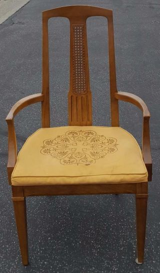 Wonderful Vintage Solid Wood Dining Arm Chair - Vgc - Needs Upholstry - Pretty