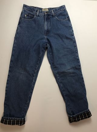 Vintage Ll Bean Men’s Flannel Lined Blue Jeans Classic Fit Size 30x32