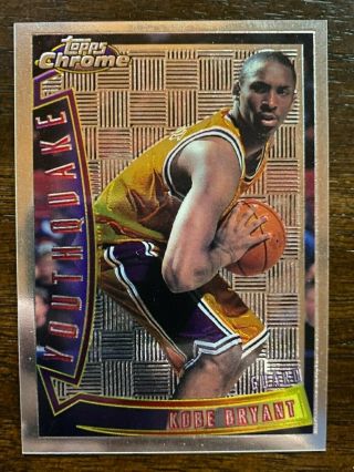 1996 - 97 Topps Chrome Youthquake Kobe Bryant Yq15,  Rc Rookie,  Los Angeles Lakers