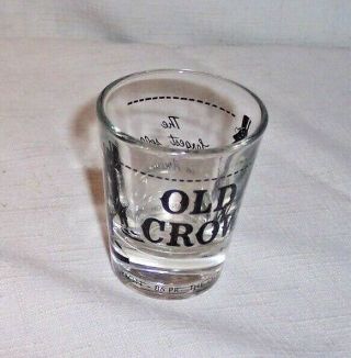 Vintage Old Crow Frankfort Ky Straight Bourbon Whisky Liquor Shot Glass