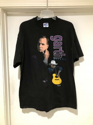 Vintage 1992 Garth Brooks Rap Tee T Shirt Size Large L Country Music Concert