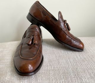 Allen Edmonds Saratoga Tassel Dress Loafer Sz 10.  5c Us Brown Vintage Mens Shoes
