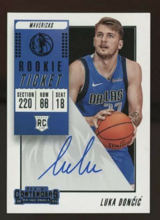 2018 Panini Contenders Sp 122 Luka Doncic Auto Rc Rookie