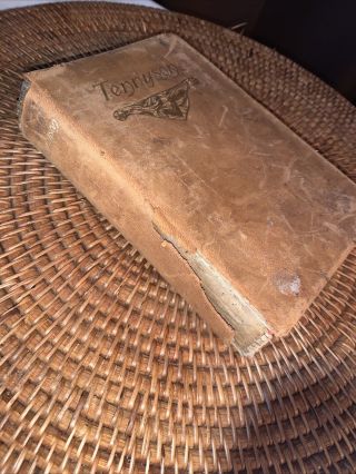 Book Of Poems By Tennyson 1800’s,  Leather Bound Gilt