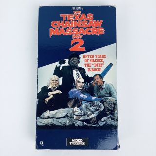 The Texas Chainsaw Massacre Part 2 Vhs Tape Vintage Horror Movie Cult Classic