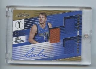 Luka Doncic 2018 - 19 Panini Absolute Rookie Rc Tools Of The Trade Patch Auto /149