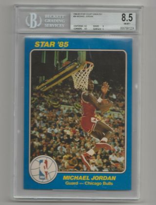1984 - 85 Star Court Kings Michael Jordan 26 Bgs 8.  5 Near Plus Rookie Year