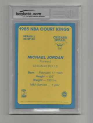 1984 - 85 Star Court Kings Michael Jordan 26 BGS 8.  5 Near Plus Rookie Year 2
