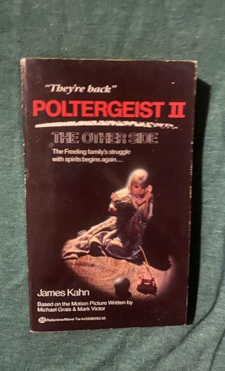Poltergeist Ii Vintage Movie Tie In Paperback Book 1st Ed 1986 Rare Ballantine