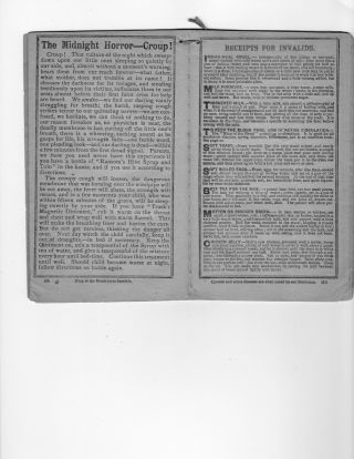 1883,  RANSOM FAMILY RECEIPT BOOK FAMILY MEDICINE,  TO EVERYONE 