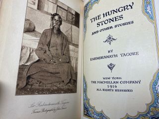 Rabindranath Tagore HUNGRY STONES AND OTHER STORIES & GARDINER Macmillan 1916 HC 3