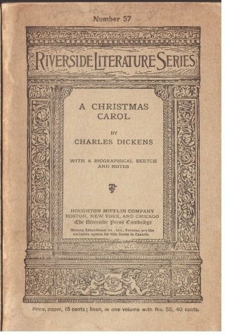 Riverside Literature Series: Number 57 A Christmas Carol By Charles Dickens