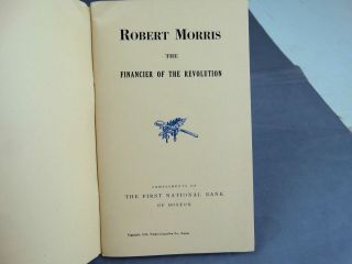Robert Morris: Financier of the American Revolution Mini 1914 Soft Cover Book 2