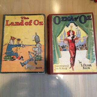 Ozma Of Oz & The Land Of Oz - L.  Frank Baum Hc Reilly & Lee 1939 - Fair To Poor