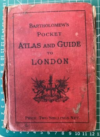 The Pocket Atlas And Guide To London Batholomew,  1929