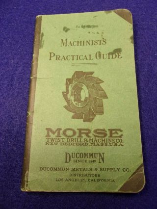 Vtg Antique 1935 Notebook " Machinist 