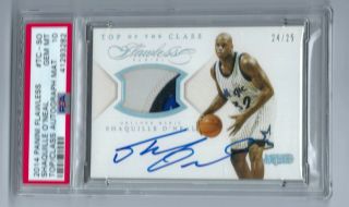 2014 - 15 Shaquille O’neal Flawless Auto Top Of The Class Patch 24/25 Magic