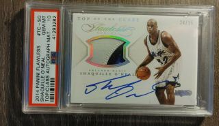 2014 - 15 Shaquille O’Neal Flawless AUTO TOP OF THE CLASS PATCH 24/25 Magic 4