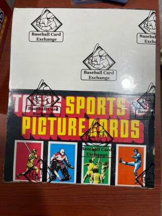 1986 Topps Football Cards Rack Pack Box Bbce Authentic - 24 Pack Box