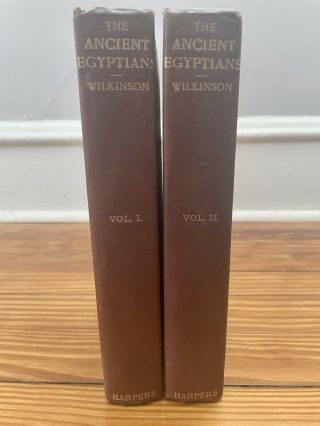 A Popular Account Of The Ancient Egyptians,  Wilkinson,  1853,  2 Volumes