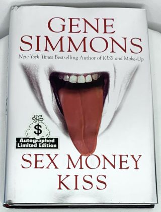 Sex Money Kiss Gene Simmons Autographed Limited Edition Hardcover Book 2003