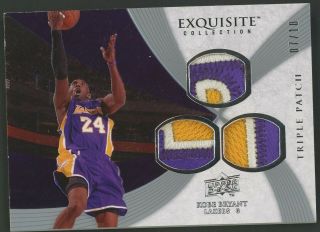 2007 - 08 Ud Exquisite Kobe Bryant Lakers Hof Triple 3 - Color Patch 7/10