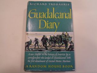 Guadalcanal Diary By Richard Tregaskis Hbdj 1943 Wwii Bce Us Marines Japanese