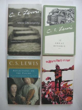 4 By C S Lewis Screwtape,  Great Divorce,  Reflections Psalms Mere Christianity - 3
