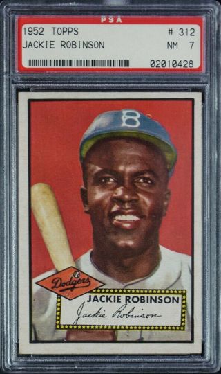 1952 Topps Jackie Robinson 312 Psa 7 High End Rare Holy Grail 1st Topps Card