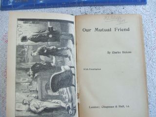 Rare 1900 Edit Our Mutual Friend By C.  Dickens.  (chapman & Hall Hardback).