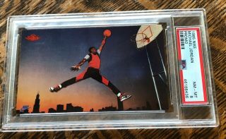 1985 Nike Promo Card Michael Jordan Psa 8 Nm - Mt Hot