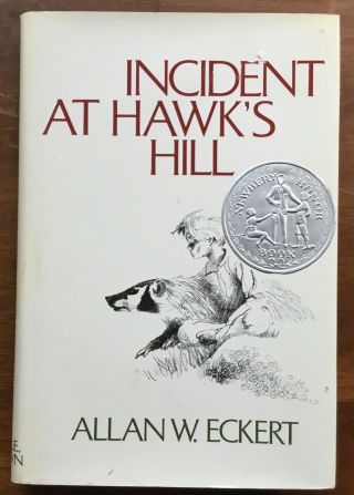 Autographed Vg 1971 Hc In A Dj Incident At Hawks Hill Newbery Honor Allan Eckert