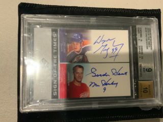 2002 - 03 SP AUTHENTIC SIGN OF THE TIMES GORDIE HOWE WAYNE GRETZKY AUTO 3/99 2