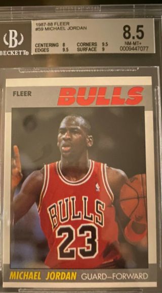 1987 - 88 Fleer Michael Jordan 59 - 2nd Year - 2 / 9.  5 