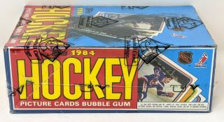 1984 - 85 Topps Hockey Wax Box of 36 Factory Packs X - Out BBCE 3