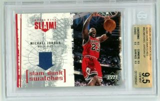 Michael Jordan 2005 - 06 Upper Deck Slam Dunk Game Warm Up Bgs 9.  5 Quad 9.  5