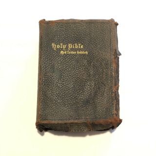 Holy Bible Antique Parallel Column Edition,  Rare 1888 - 133 Years Old Illustrated