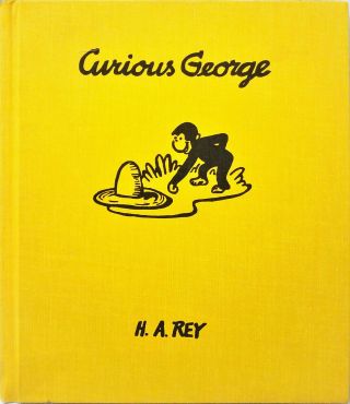 1941 Yellow Clothbound Curious George 39th Printing (renewed 1969) 1 Of 2 Listed