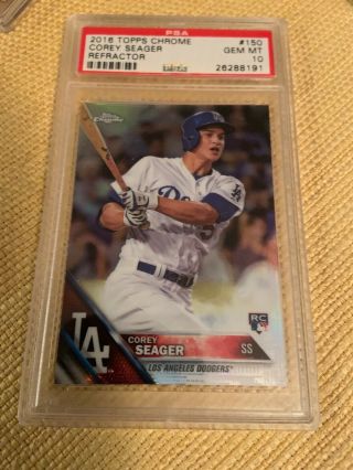 3 Corey Seager 2016 Topps Chrome Refractor 150 Psa 10 Rookie Cards